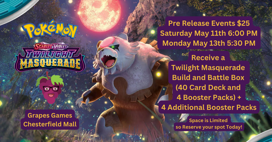Pokemon Twilight Masquerade Prerelease Event - Pick your Day